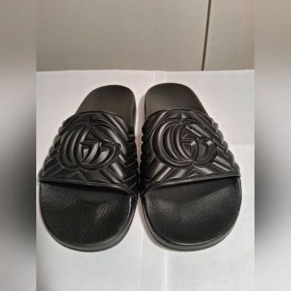 Gucci Black Marmot Slides/Sandals s-l400.jpg main image 3
